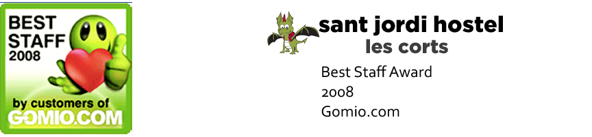 Barcelona Hostel Awards Sant Jordi Hostel Les Corts Hostel Barcelona Best Staff Award 2008