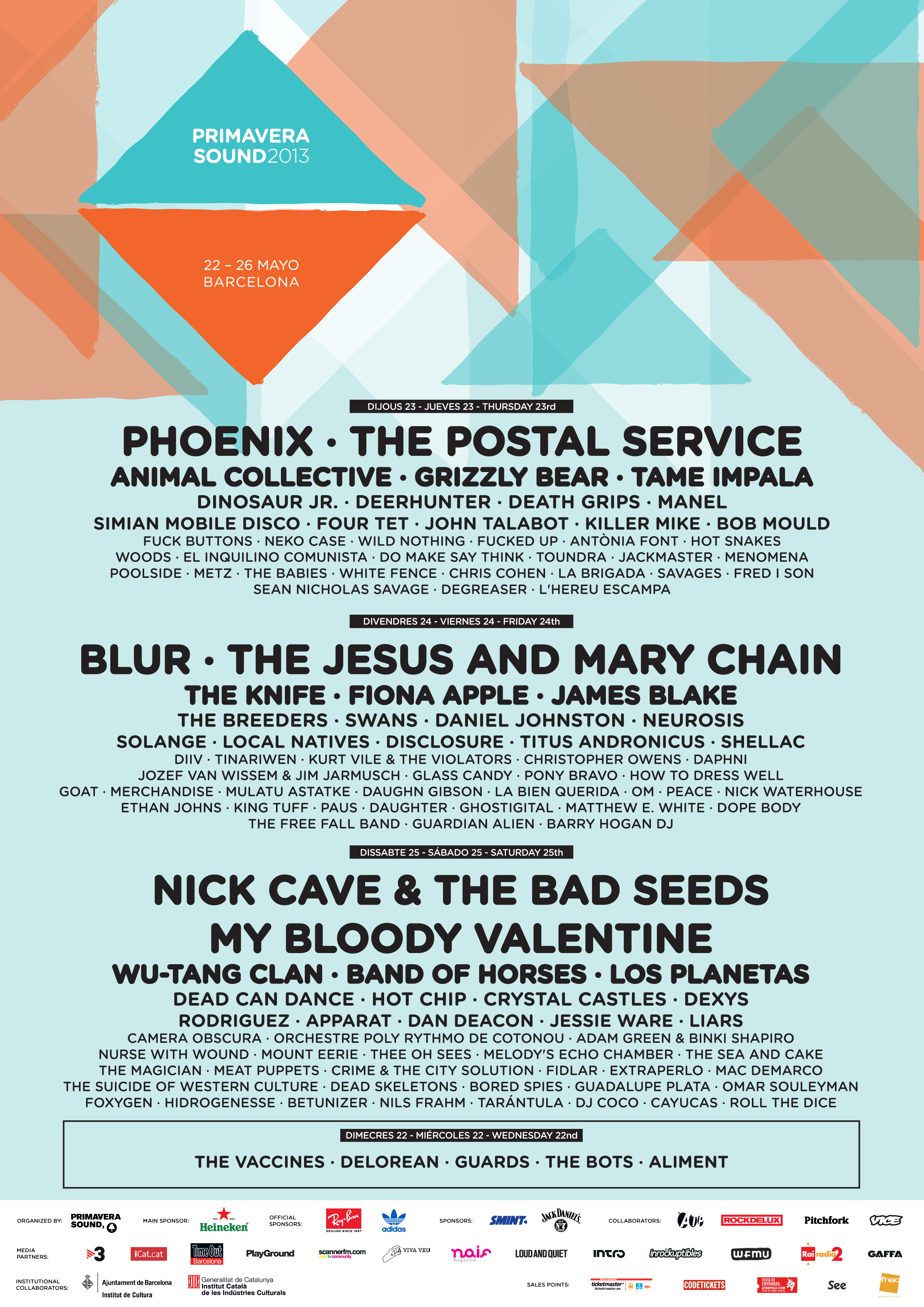 Primavera Sound 2013 line-up