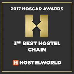 HOSCAR Award 2017 - third best hostel chain world-wide