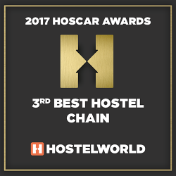 3rd Best Hostel Chain (2) HOSCAR Award 2017 - third best hostel chain world-wide