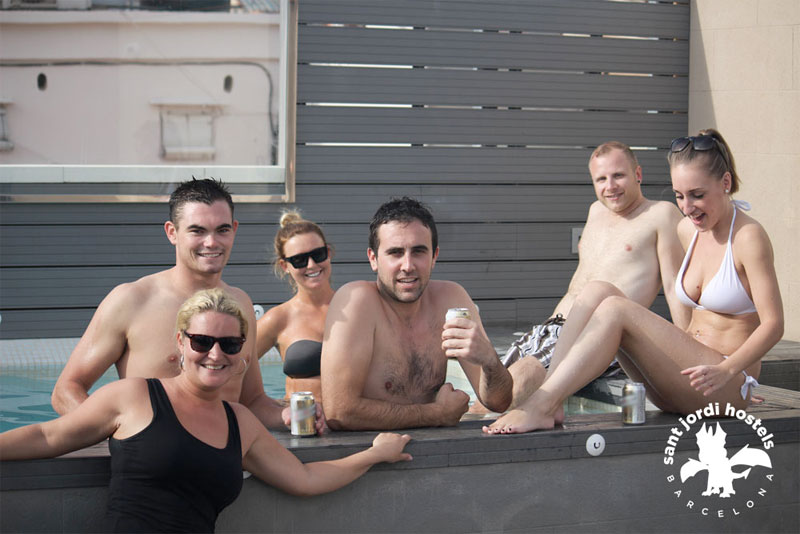 Barcelona Hostel Activities_pool party at Sant Jordi Hostels Barcelona