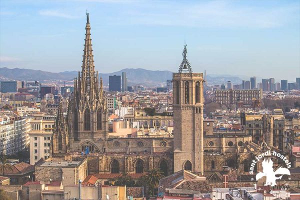 Barcelona Gothic Quarter Skyline