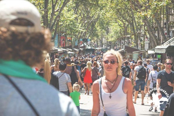 Las Ramblas - Tourists