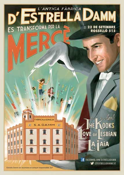 estrella damm free concert poster for the la merce festival 2012
