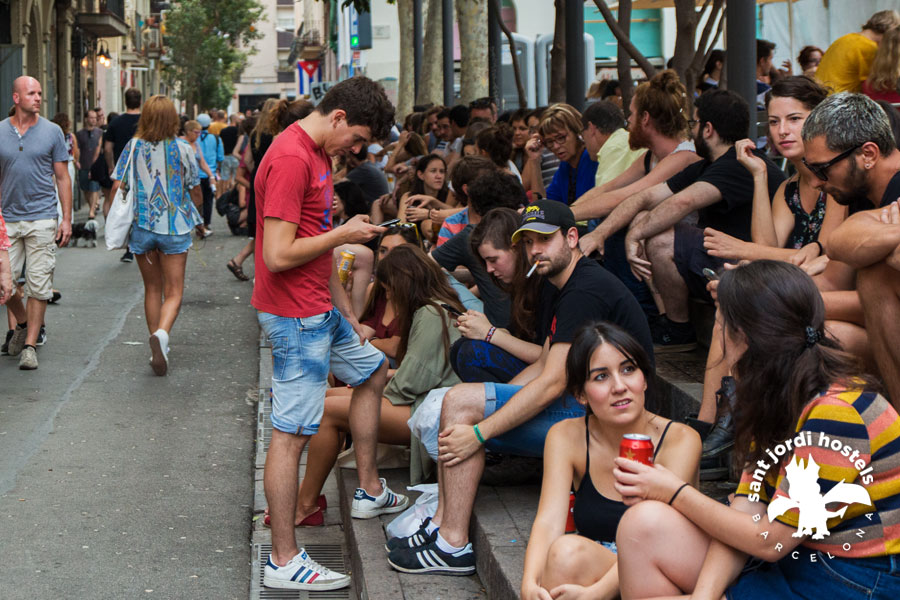 street party at the festa major de gracia