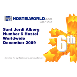 Hostelworld Award 2009 - 6th best hostel in the world