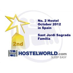 Hostelworld Hostel Award October 2012 Hostel Sagrada Familia