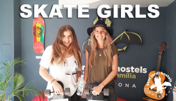 skater girls at the barcelona skate hostel