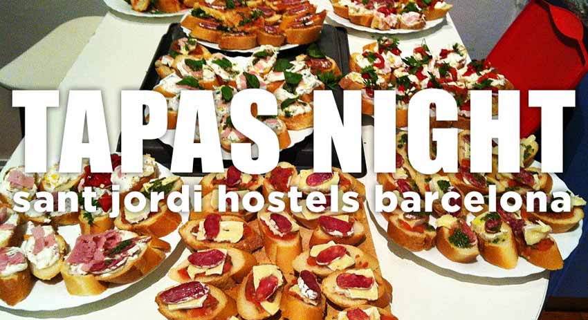 Tapas Night at sant jordi hostels barcelona