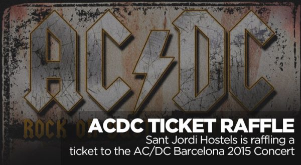 acdc barcelona conert ticket raffle