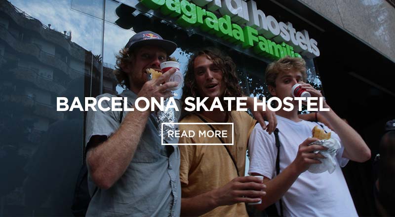 The Skate Hostel in Barcelona by Sant Jordi Hostels. This is the place for skaters traveling to Barcelona.