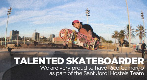 barcelona_skateboarder skater shredding marbella skatepark in barcelona