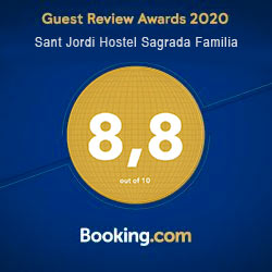 Google Review Awards 2020 Sant Jordi Hostels Sagrada Familia