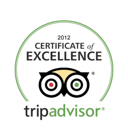 Tripadvisor Certificate of Excellence 2012