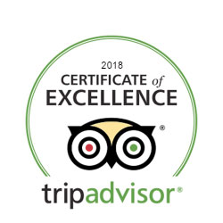 Tripadvisor 2018 certificate of excellence