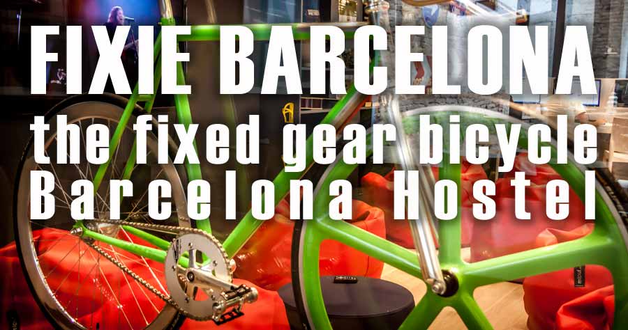 fixed gear bicycle barcelona hostel