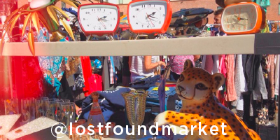 Vintage items at Lostfound market Barcelona