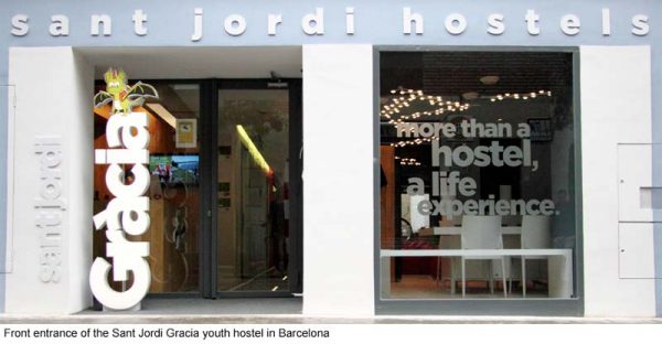 sant jordi hostels gracia entrance