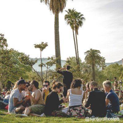 People Enjoying the day in Ciutadella Park