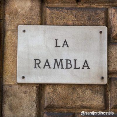 La Rambla street sign