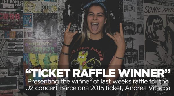 U2 concert ticket raffle winner